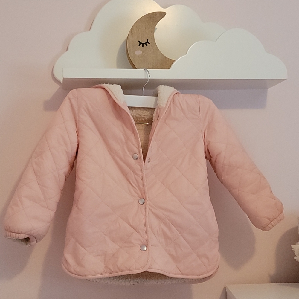 Old navy girls 5T reversible quilted sherpa jacket